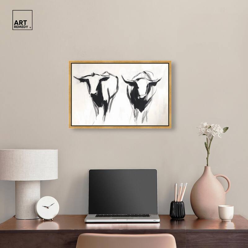 Bovine I Canvas by Art Remedy