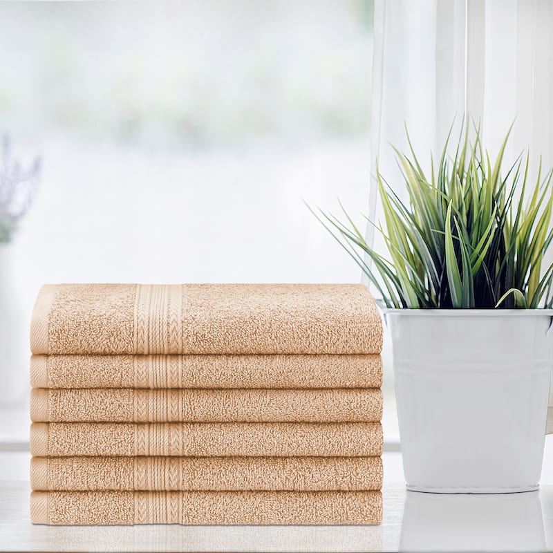 Superior Eco Friendly Cotton Soft and Absorbent Hand Towel - (Set of 6)