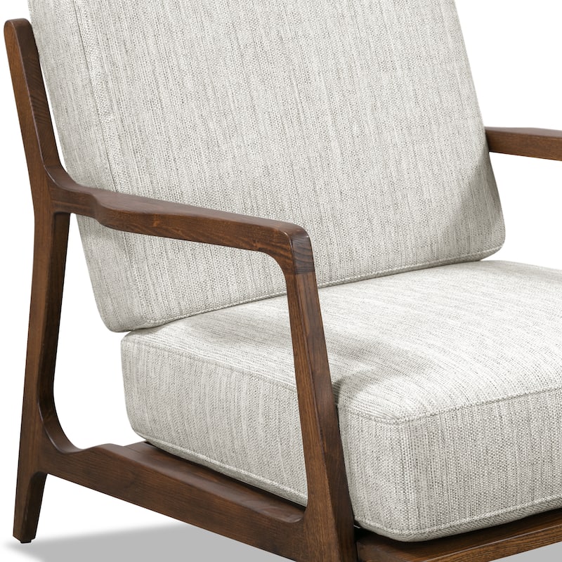 Poly & Bark Verity 25" Fabric Lounge Chair - Solid Wood Frame