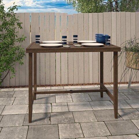 Porch & Den Ambiance Steel Patio Bar Table