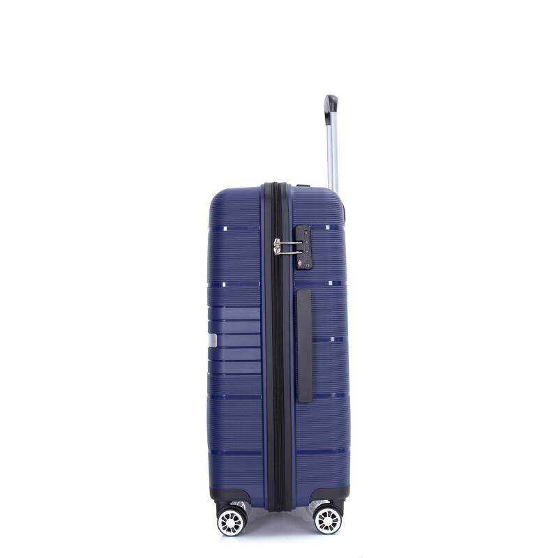 3-Piece, Hard-shell Luggage, Lightweight Luggage with TSA Lock and 2 Swivel Wheels, for Boarding Travel, Navy