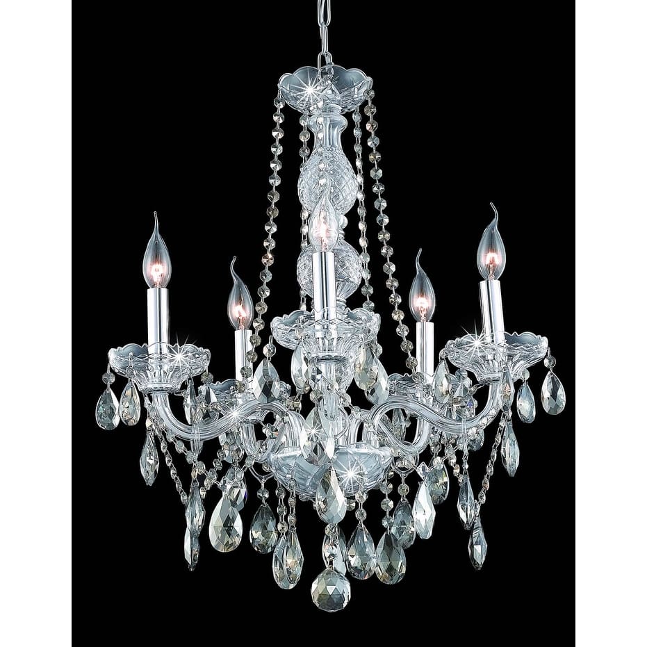 Fleur Illumination Collection Chandelier D:21in H:26in Lt:5 Chrome Finish