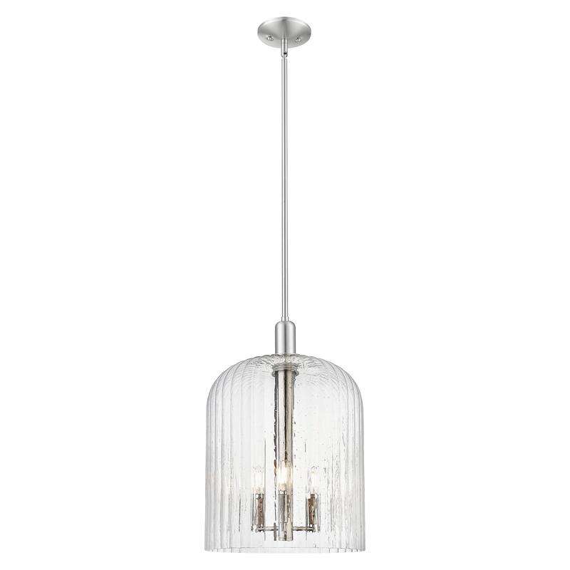 Innovations Lighting Downtown Urban - Bridal Veil - 3 Light 12" Stem Hung Mini Pendant - Seedy Shade/Brushed Satin Nickel