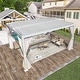 preview thumbnail 132 of 188, EROMMY Outdoor Louvered Pergola Gazebo with Adjustable Aluminum Rainproof Roof