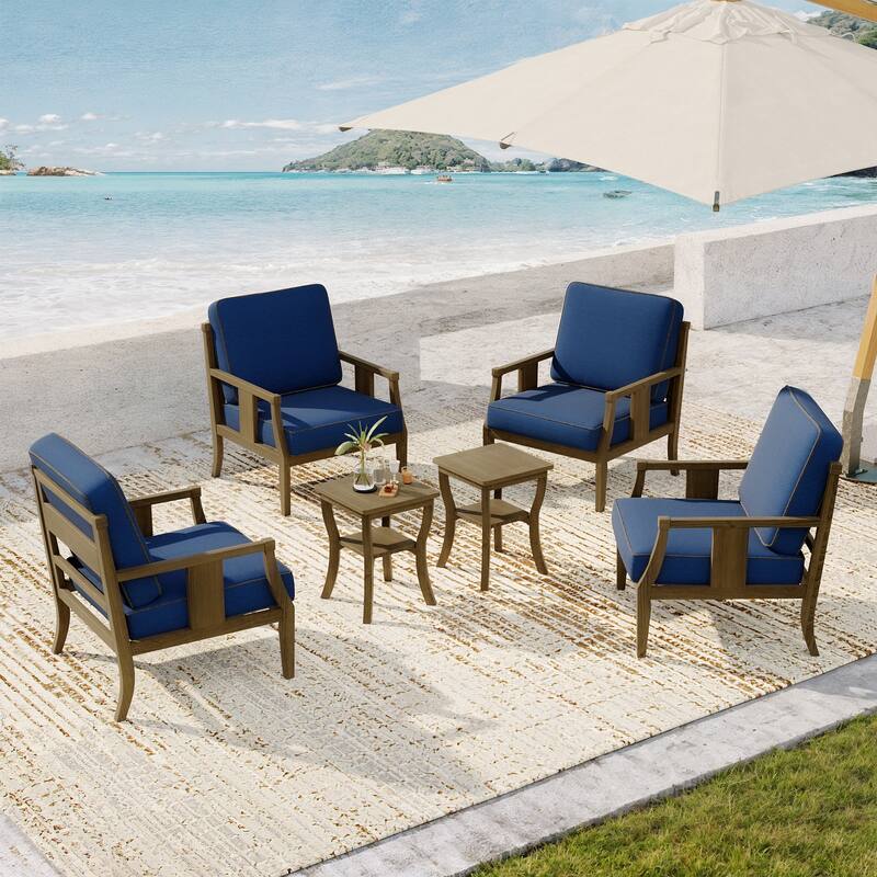 Patio Conversation Sets with Side Table(Set of 6)