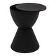 preview thumbnail 37 of 143, Boyd Round Side Table with Ribbed Design Base - Accent Hourglass End Table with Removable Lid for Living Room & Bedroom