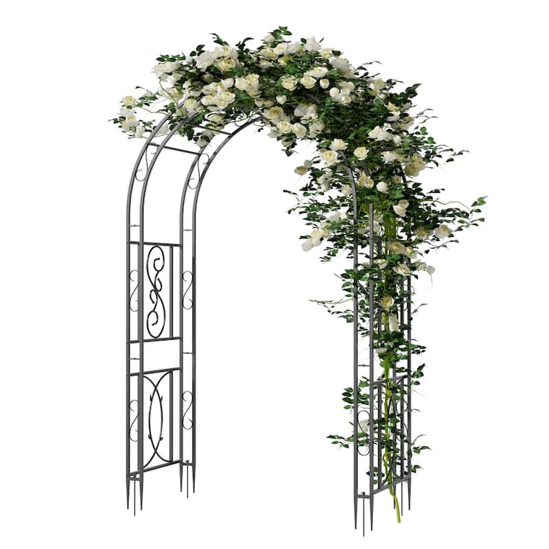 Heavy Duty Metal Garden Large Arch Arbor Trellis Wedding Ceremony Frame