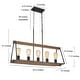 preview thumbnail 8 of 8, Modern Farmhouse 5-Light 30.5" Chandelier Faux Wood Rustic Kitchen Island Lights - L30.7 *W10.2" *H21.6"