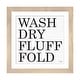 preview thumbnail 10 of 18, iCanvas "Wash-Dry-Fluff-Fold" by Jaxn Blvd. Natural - 16x16x1
