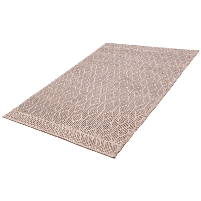 ECARPETGALLERY Braid weave Sienna Taupe Wool Rug - 6'1 x 9'1