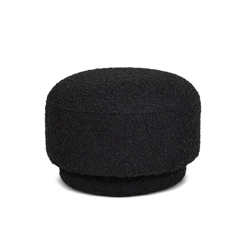 Fuji 15" Faux Sherpa Mushroom Footstool Ottoman