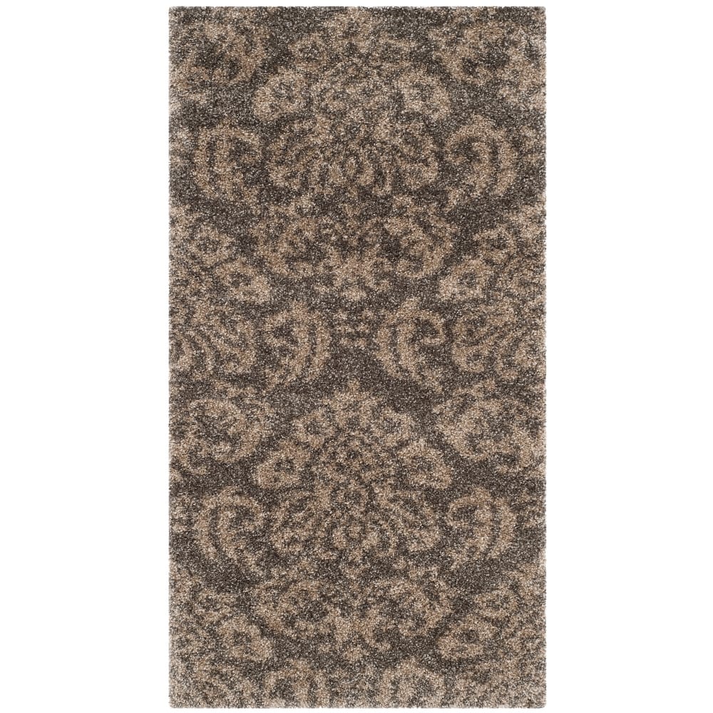 SAFAVIEH Florida Shag Aurkene Floral Damask 1.2-inch Thick Rug