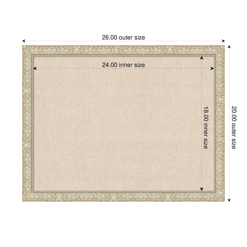 Kate and Laurel Pinboard Neutral Linen