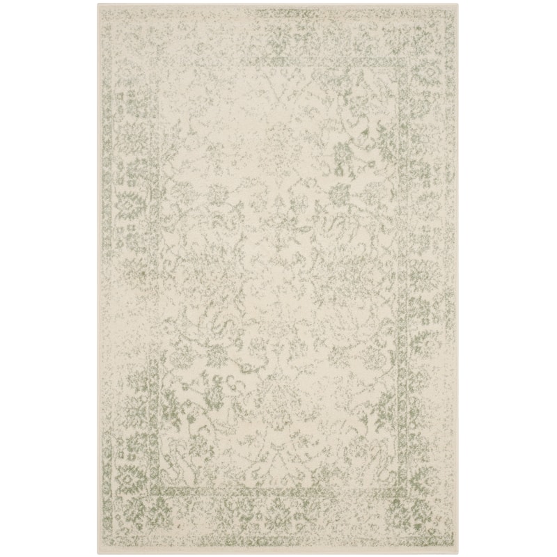 SAFAVIEH Adirondack Riin Rustic Shabby Chic Distressed Rug - 4' x 6' - Ivory/Sage