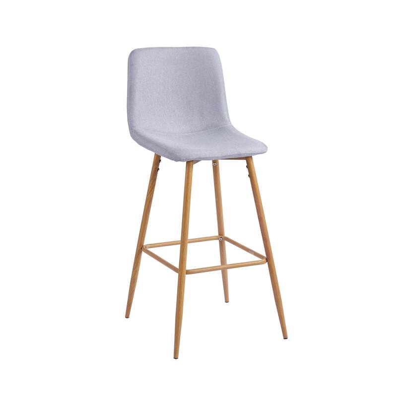 Porthos Home Eila Bar Stools Set of 2, Fabric Upholstery, Metal Legs