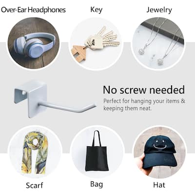 24 Pcs Small Metal Panel Hook Hanger - S
