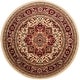 preview thumbnail 51 of 135, SAFAVIEH Lyndhurst Feryal Traditional Oriental Medallion Rug 5'3" Round - Ivory/Red
