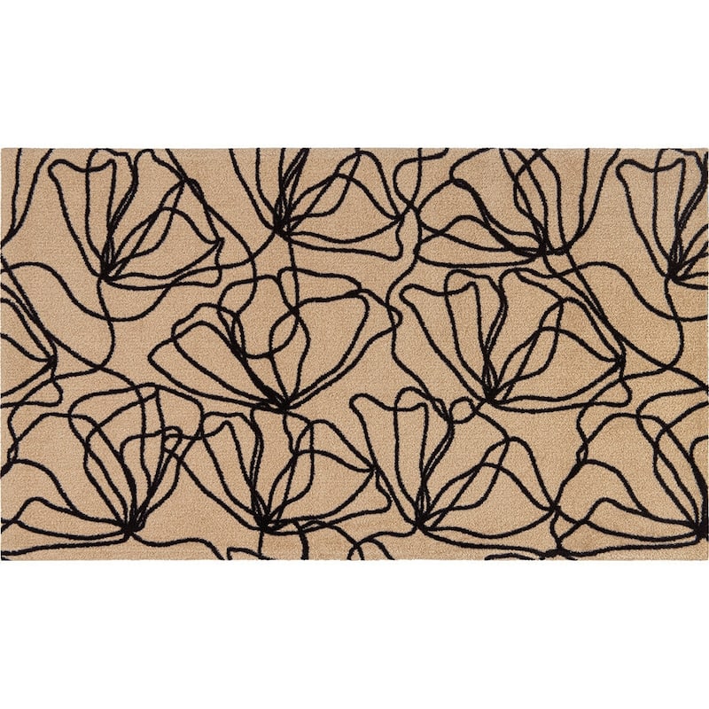 HomeRootsFloral Does not apply Rectangle Area Rug - 47' X '27.5' X '0.25