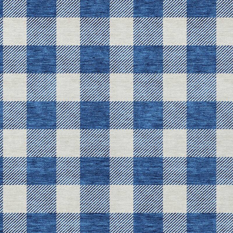 HomeRoots Plaid Transitional Rectangle Outdoor Rug