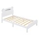 preview thumbnail 4 of 7, Twin Size Wood Platform Bed with Bear-Shaped Headboard, Motion Activated Night Lights, and Storage Space