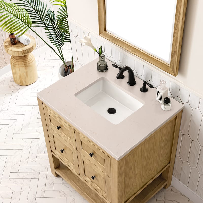 James Martin Vanities Breckenridge 30" Single Vanity, Light Natural Oak