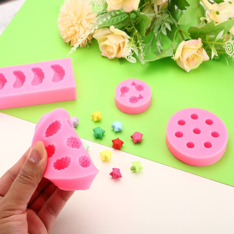 Moon Star Cloud Clay Molds, 2 Pcs Silicone Miniature Clay Molds