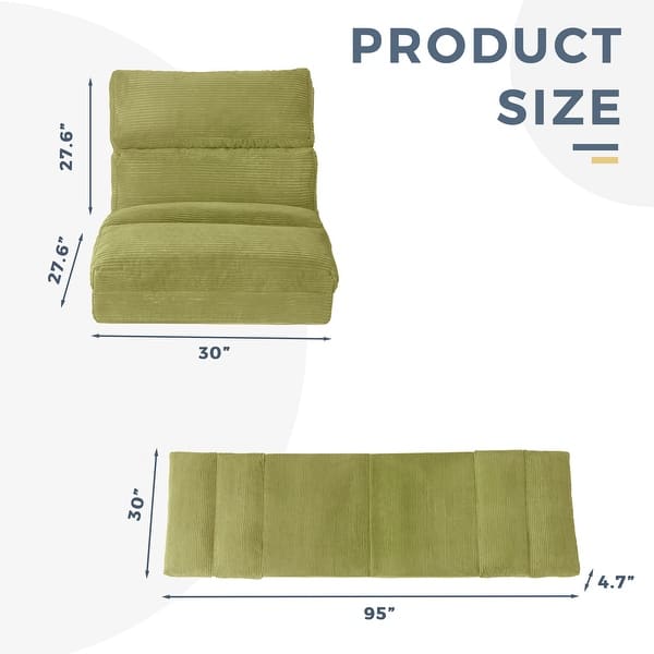 slide 2 of 8, Folding Sofa Bed,Sleeper Sofa Chair Bed Upholstered Sofa Couches Green - Small