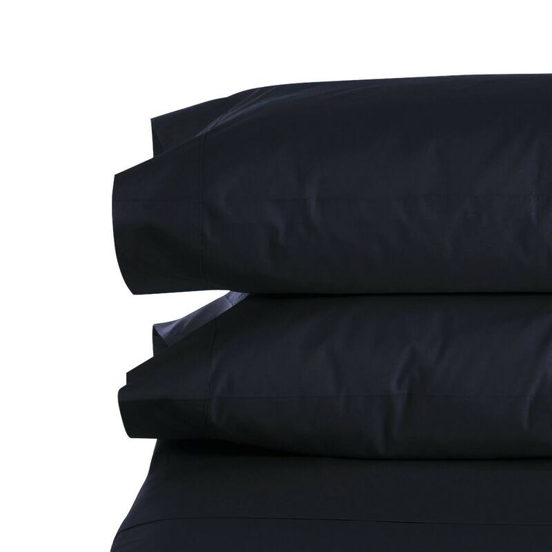 Soft Feel 1800 Soft Pillow Case Set Queen/Standard or King Set of 2 - Black - Queen