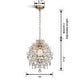 preview thumbnail 16 of 14, Dalia Indoor 3-light Crystal Chandelier