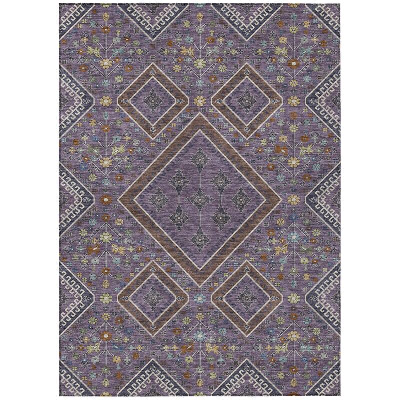 Machine Washable Indoor/ Outdoor Boho Milli Chantille Rug