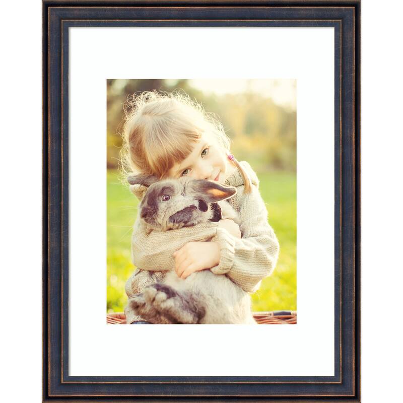 Dark Bronze Scoop Framed Picture Frame, Photo Frame - 11x14 Matted to 8x10
