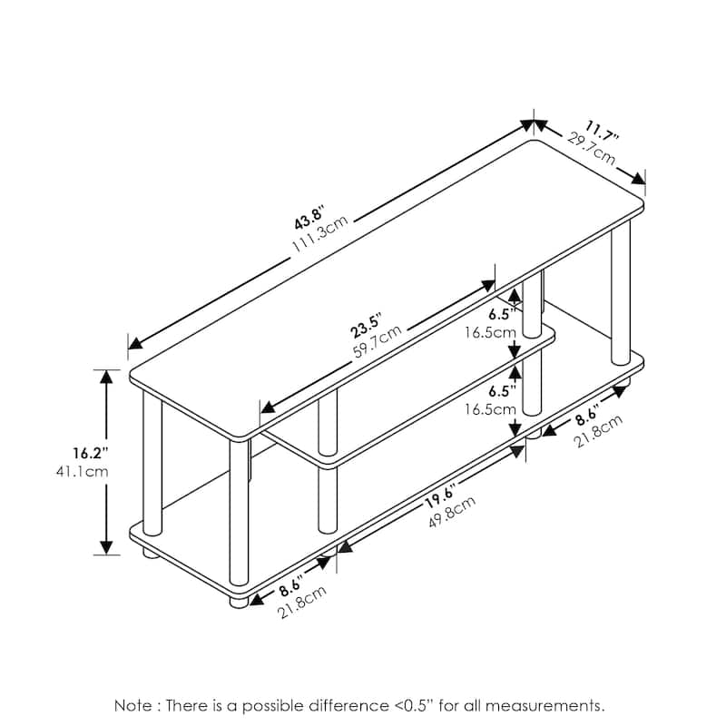 Furinno Turn-N-Tube No Tools 3D 3-Tier Entertainment TV Stands