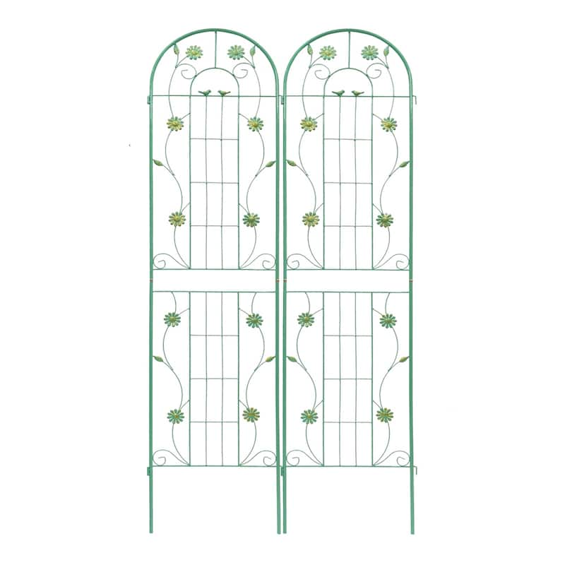 4 Pcs Rustproof Metal Garden Trellis for Climbing Plants