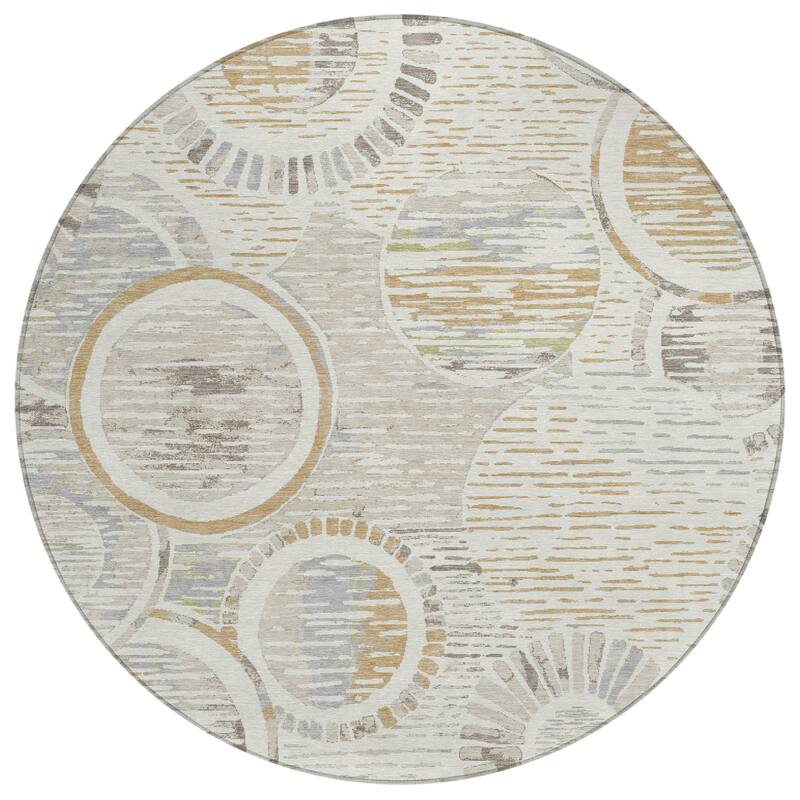 Machine Washable Indoor/ Outdoor Modern Grover Chantille Rug