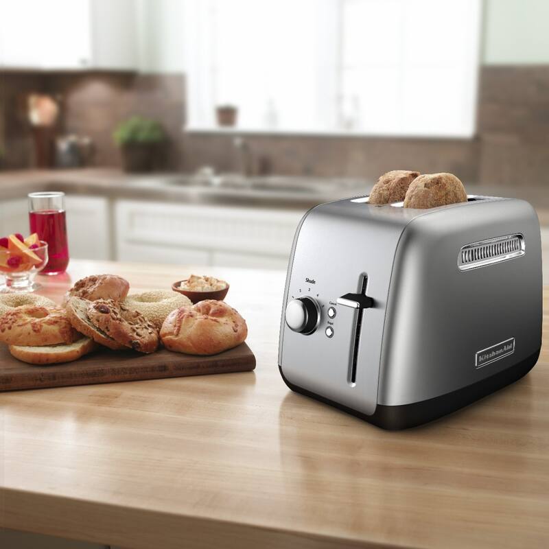 KitchenAid Refurbished 2-Slice Toaster with manual lift lever, RKMT2115
