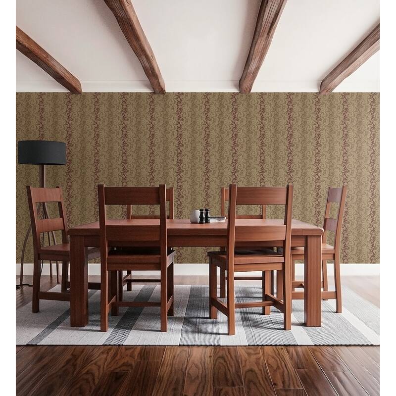 Seabrook Designs Bronte Acanthus Unpasted Wallpaper