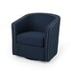 preview thumbnail 17 of 30, Maya Modern Fabric Swivel Chair by Christopher Knight Home - 30.25" W x 31.25" L x 31.25" H