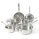 preview thumbnail 15 of 23, Martha Stewart Castelle 10 Piece Stainless Steel Cookware Set Silver