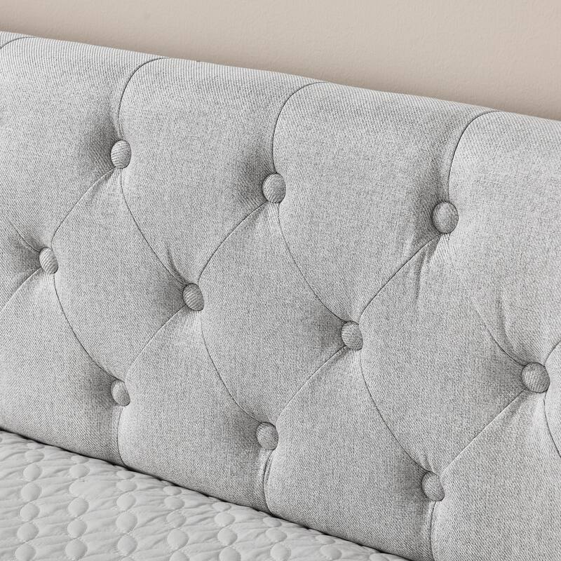 Twin Size Upholstery Daybed with Trundle and Two Storage Drawers for Bedroom