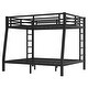 preview thumbnail 6 of 9, Metal Full XL Over Queen Bunk Bed for Teens and Adults, with Under-Bed Storage, Dual Side Ladders, No Box Spring Needed