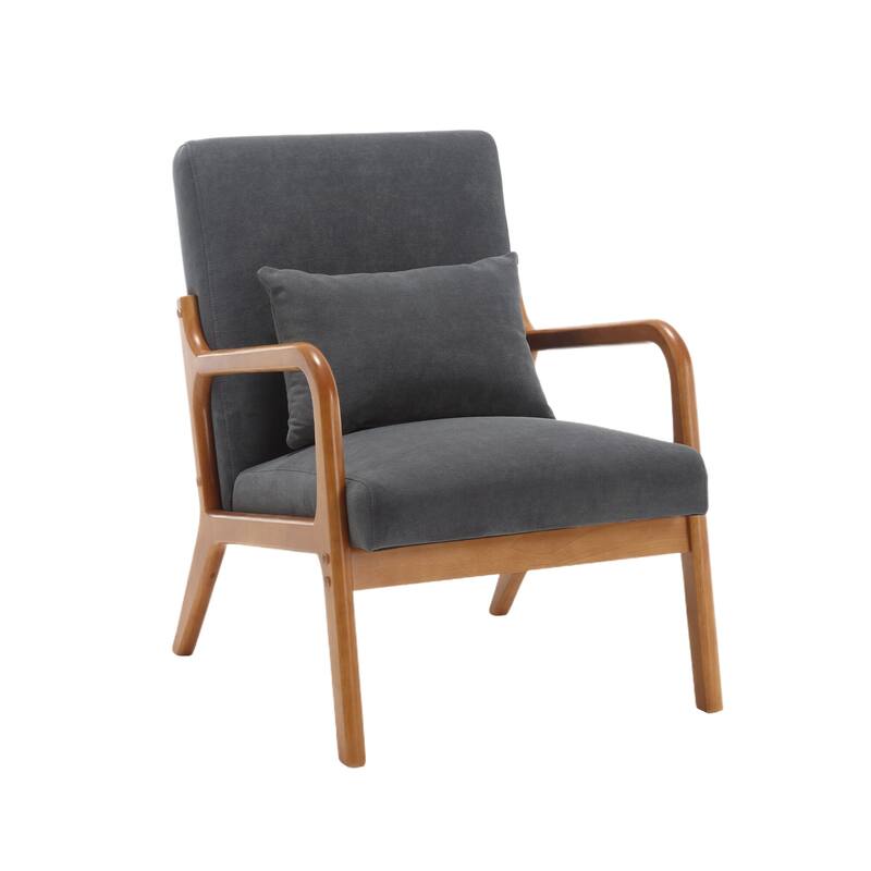 Modern Accent Chair Solid Wood Padding Lounge Armchairs - 23.23" * 29.53" * 30.71"