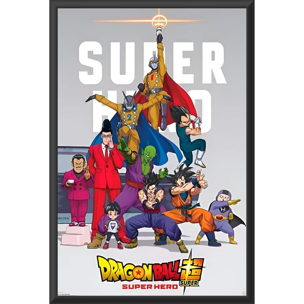 Dragon Ball Super - Super Hero Framed Art Poster - 24 x 36 Inch