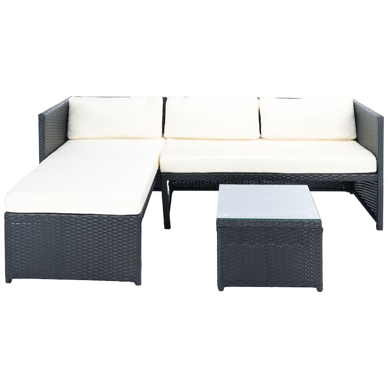 SAFAVIEH Outdoor Living Bronson 3-Piece Sofa Set - 48"W x 25"D x 26"H