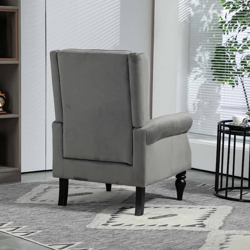 Wood Frame Armchair, Modern Accent Chair Lounge Chair for Living Room