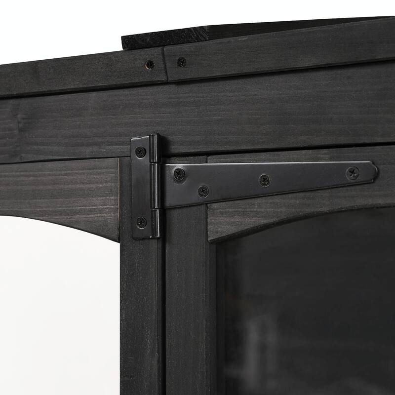 Walk-in Outdoor Greenhouse with 4 Skylights and Folding Shelves