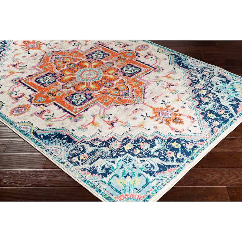 Livabliss Padma Traditional Teal Area Rug