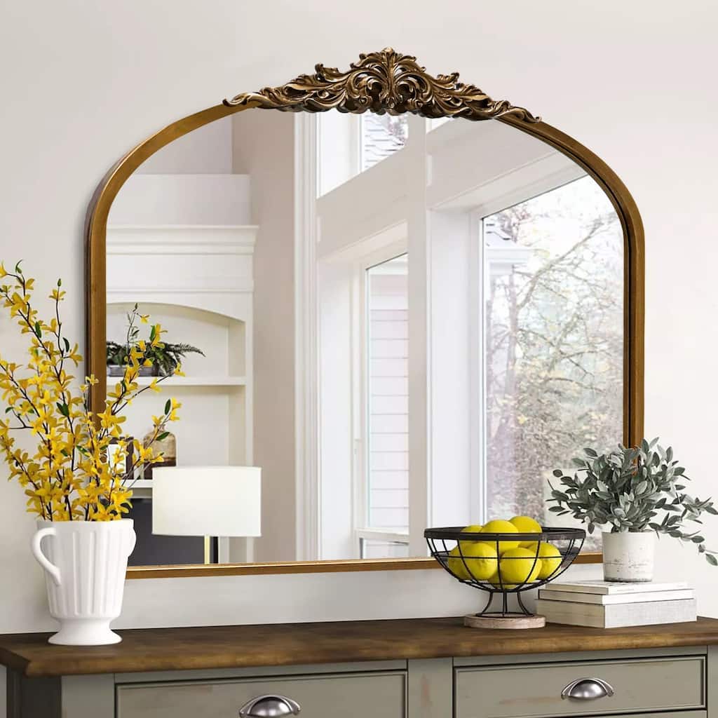 Antique Arched Mirror Vintage Gold Mirror