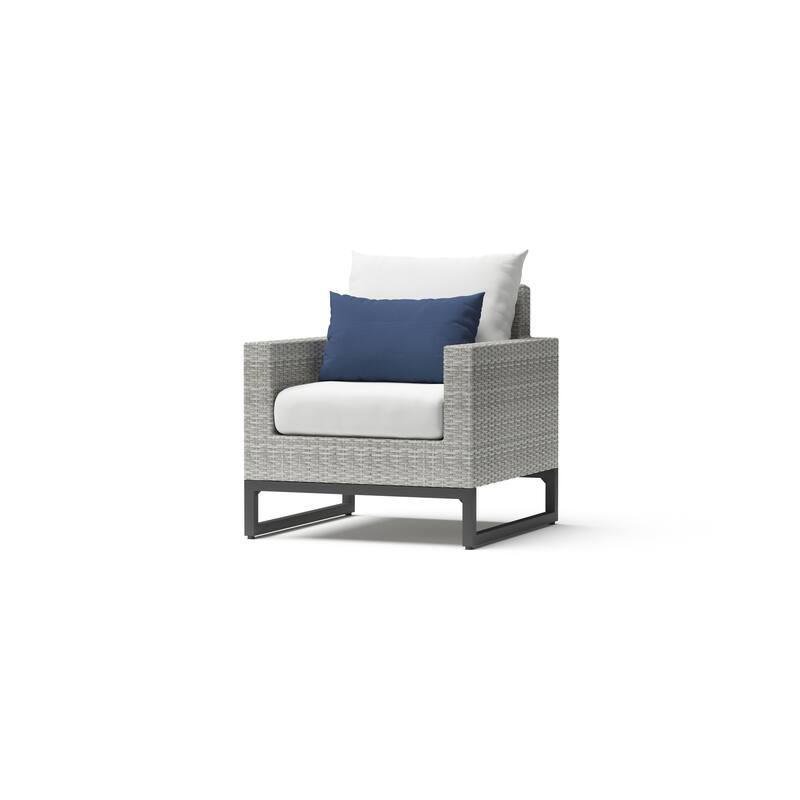 Milo Gray 4 Piece Sunbrella Outdoor Patio Seating Set