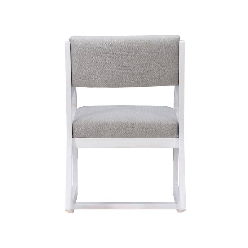 Rothford Solid Wood White Sled Base Accent Chair