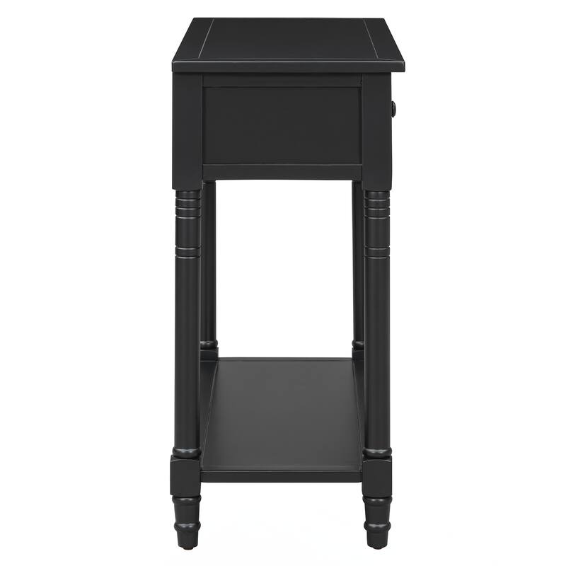 Console Table Traditional Design with Two Drawers and Bottom Shelf